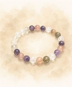 bracelet en pierres sur mesure lune intérieure