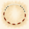 collier en pierres naturelles sur mesure homme flamme solaire