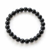 bracelet en perles de pierres naturelles d'obdsidienne noire