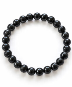 bracelet en perles de pierres naturelles d'obdsidienne noire