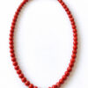 collier en pierres de jaspe rouge