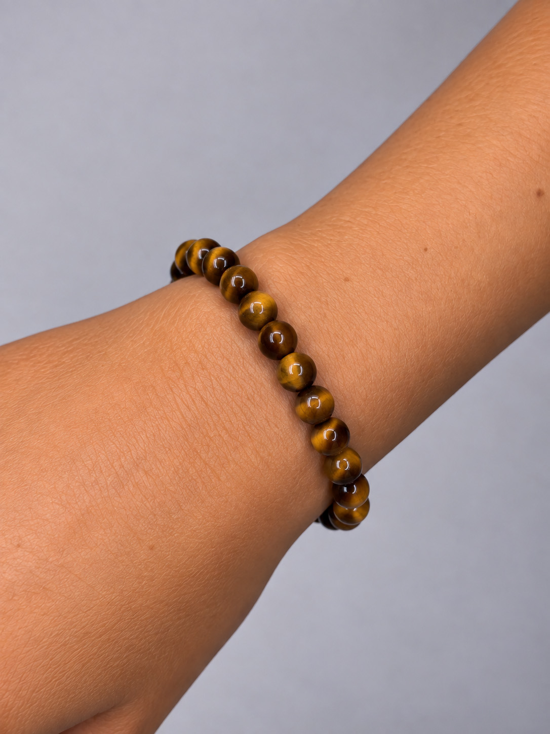 bracelet en pierres d'oeil de tigre