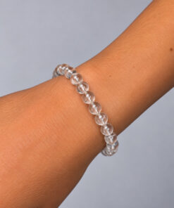 bracelet en perles de cristal de roche