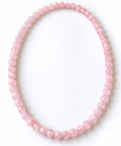 COLLIER EN PIERRES NATURELLES DE QUARTZ ROSE