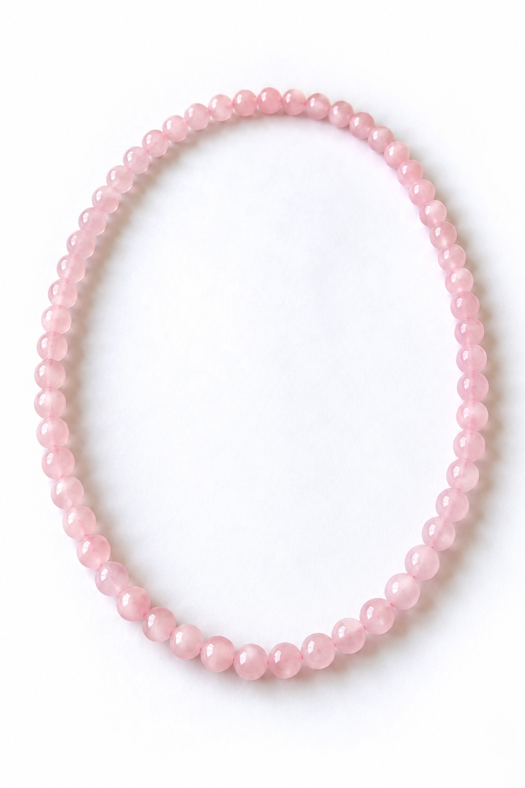 COLLIER EN PIERRES NATURELLES DE QUARTZ ROSE
